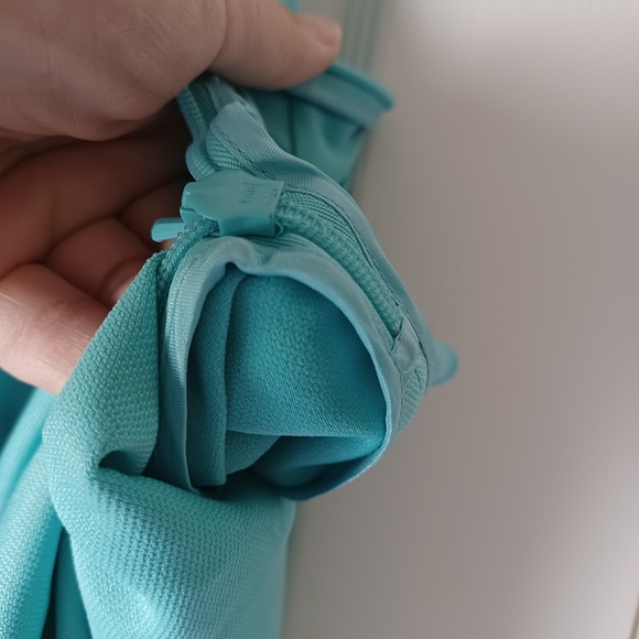 KARTA Turquoise Mini Cocktail Dress Baby Doll Sz M - Picture 10 of 15